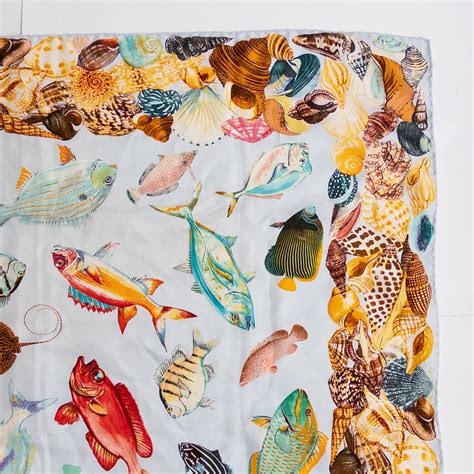 gucci fish print scarf|gucci handkerchief scarf.